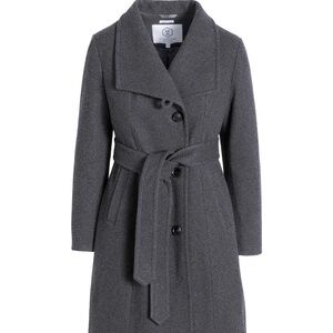 Norwegian Wool City Coat in Charcoal - Worn Once